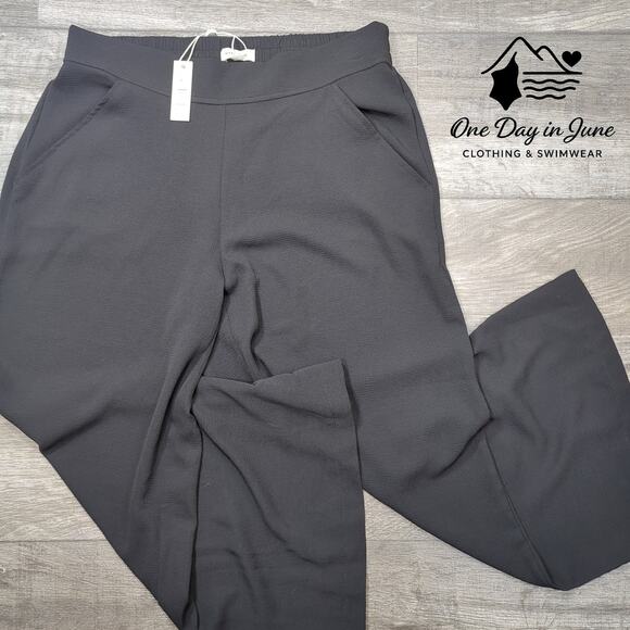 Max Studio Pull On Wide Leg Crop Pants Size L - Picture 1 of 6